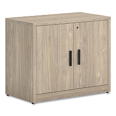 HON 10500 Series Storage Cabinet with Doors, Two Shelves, 36" x 20" x 29.5", Kingswood Walnut (105291LKI1)