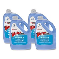 Windex Glass Cleaner with Ammonia-D, 1 gal Bottle, 4/Carton (696503)