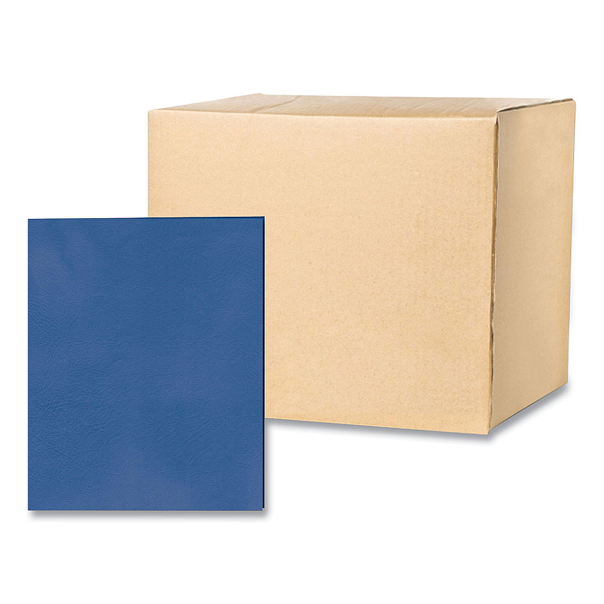 Roaring Spring Pocket Folder, 0.5" Capacity, 11 x 8.5, Dark Blue, 25/Box, 10 Boxes/Carton (50116CS)