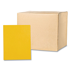 Roaring Spring Pocket Folder with 3 Fasteners, 0.5" Capacity, 11 x 8.5, Yellow, 25/Box, 10 Boxes/Carton (54125CS)