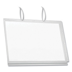 Durable Water-Resistant Sign Holder Pockets with Cable Ties, 11 x 17, Clear Frame, 5/Pack (502819)