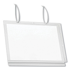Durable Water Resistant Sign Holder Pockets with Cable Ties, 8.5 x 11, Clear Frame, 5/Pack (502719)