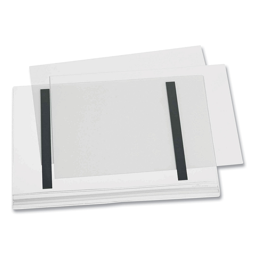 Durable Magnetic Water-Resistant Sign Holder, 8.5 x 11, Clear Frame, 5/Pack (501819)