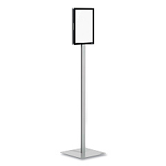 Durable Info Stand Basic Floor Stand, 51.57" Tall, Black Stand, 8.5 x 11 Face (501057)