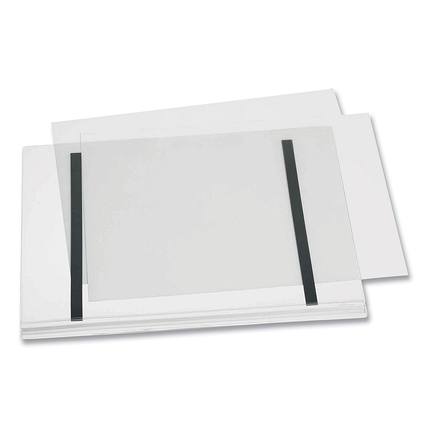 Durable Magnetic Water-Resistant Sign Holder, 11 x 17, Clear Frame, 5/Pack (501919)