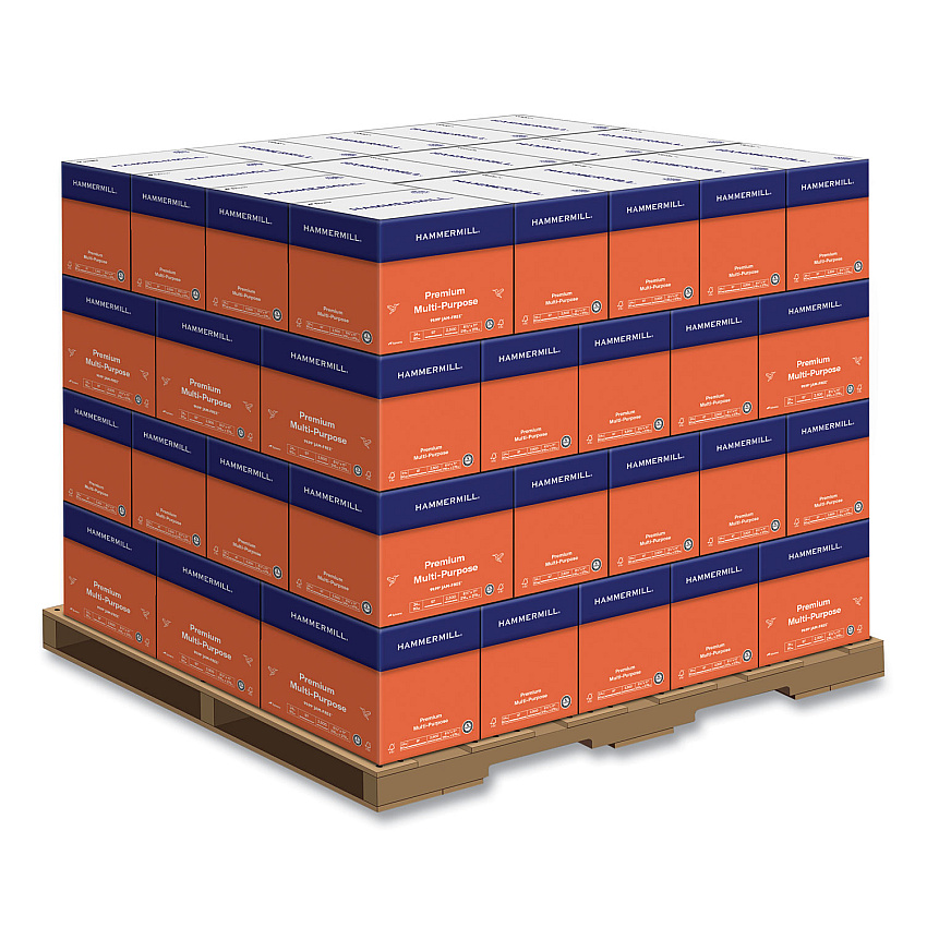 Hammermill Premium Multipurpose Print Paper, 97 Bright, 24 lb, 8.5 x 11, White, 500 Sheets/Ream, 5 Reams/Carton, 64 Cartons/Pallet (105810PLT)