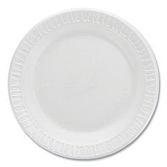 Dart Quiet Classic Laminated Foam Dinnerware Plates, 6", White, 125/Pack, 8 Packs/Carton (6PWQR)