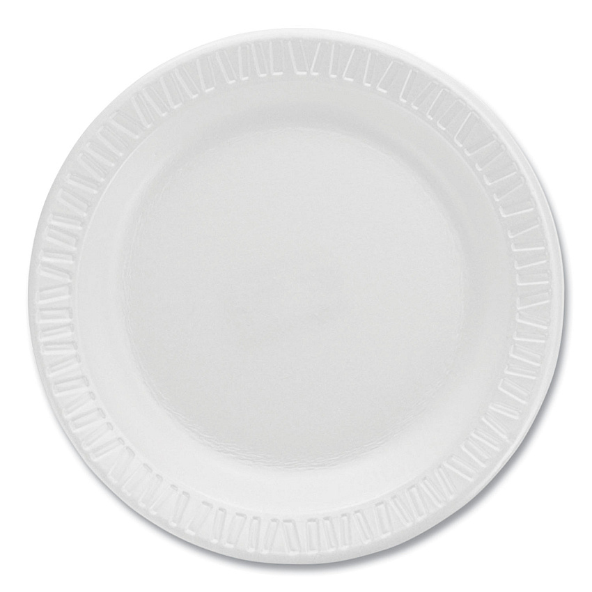 Dart Quiet Classic Laminated Foam Dinnerware Plates, 6", White, 125/Pack, 8 Packs/Carton (6PWQR)