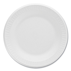 Dart Concorde Foam Plate, 10.25" dia, White, 125/Pack, 4 Packs/Carton (10PWCR)
