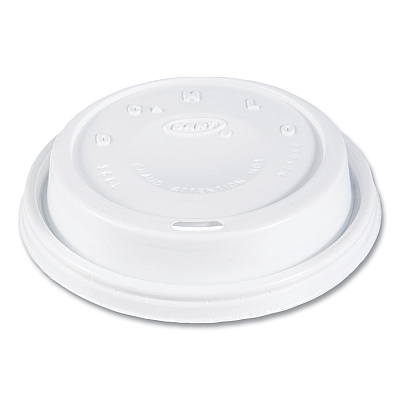 Dart Cappuccino Dome Sipper Lids, Fits 12 oz to 24 oz Cups, White, 1,000/Carton (16EL)