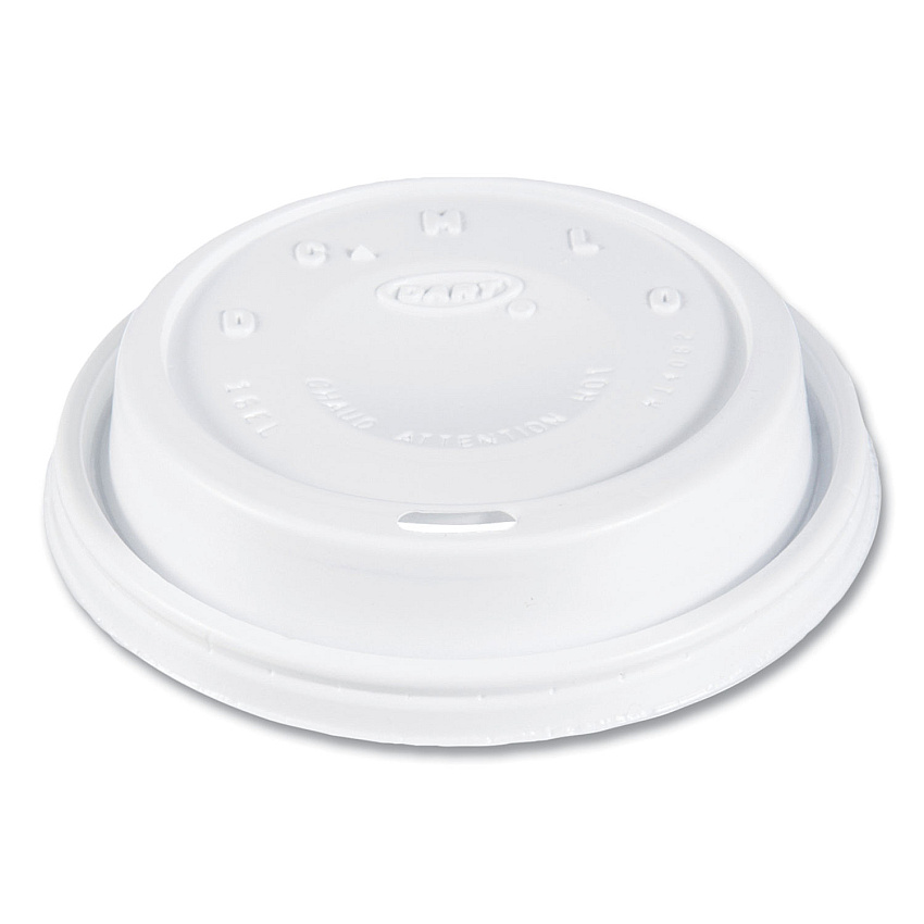 Dart Cappuccino Dome Sipper Lids, Fits 12 oz to 24 oz Cups, White, 1,000/Carton (16EL)