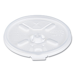 Dart Lift n' Lock Plastic Hot Cup Lids, With Straw Slot, Fits 12 oz to 24 oz Cups, Translucent, 100/Pack, 10 Packs/Carton (16FTLS)