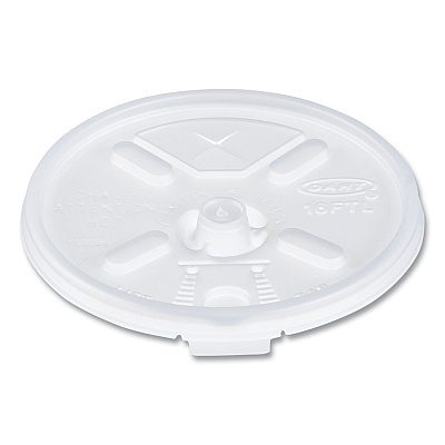 Dart Lift n' Lock Plastic Hot Cup Lids, With Straw Slot, Fits 12 oz to 24 oz Cups, Translucent, 100/Pack, 10 Packs/Carton (16FTLS)