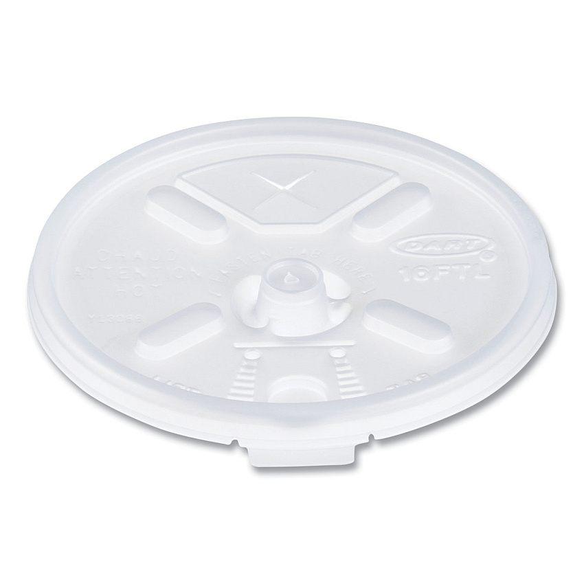 Dart Lift n' Lock Plastic Hot Cup Lids, With Straw Slot, Fits 12 oz to 24 oz Cups, Translucent, 100/Pack, 10 Packs/Carton (16FTLS)