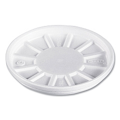 Dart Vented Foam Lids, Fits 6 oz to 32 oz Cups, White, 50 Pack, 10 Packs/Carton (20RL)
