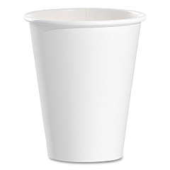 Dart Single-Sided Poly Paper Hot Cups, 8 oz, White, 50/Bag, 20 Bags/Carton (378W2050)