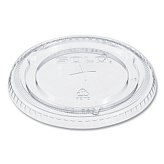 Dart PETE Flat Straw-Slot Cold Cup Lids, Fits 16 oz to 24 oz, Clear, 100/Pack, 10 Packs/Carton (626TSCT)