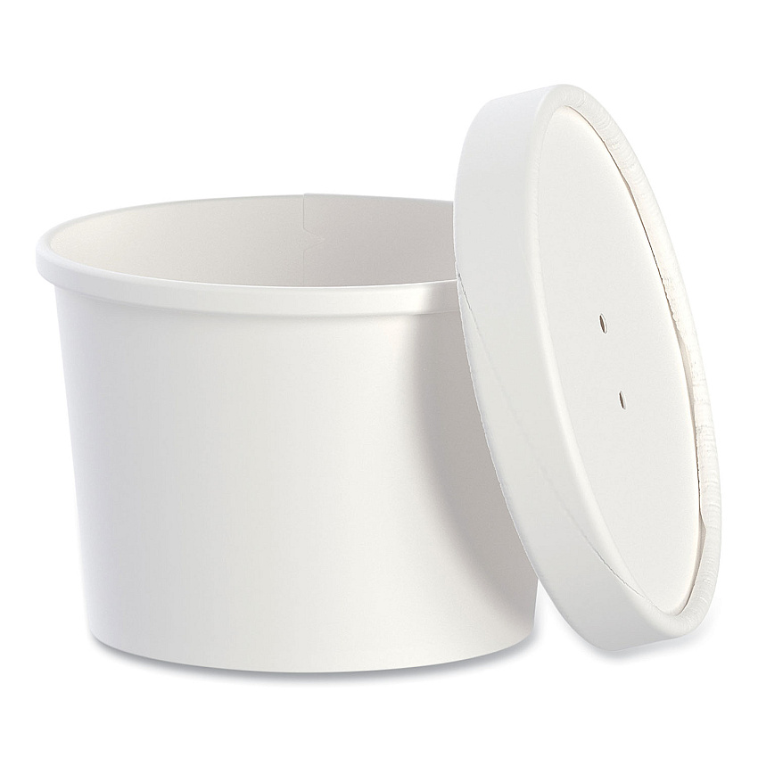 Dart Flexstyle Food Lid Container, 12.1 oz, 3.6" Diameter, White, 250/Carton (KHSB12AWH)