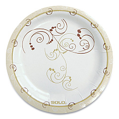 Dart Symphony Paper Dinnerware, Mediumweight Plate, 6" dia, Tan, 125/Pack (MP6J8001PK)