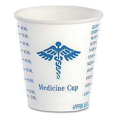 Dart Paper Medical and Dental Graduated Cups, 3 oz, White/Blue, 100/Bag, 50 Bags/Carton (R3)