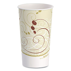 Dart Symphony Paper Cold Cups, 16 oz,  White/Beige, 50/Sleeve, 20 Sleeves/Carton (RP16PSYM)