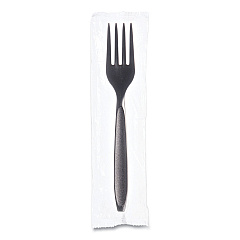 Dart Boxed Reliance Medium Weight Cutlery, Fork, Black, 1,000/Carton (RSK10004)