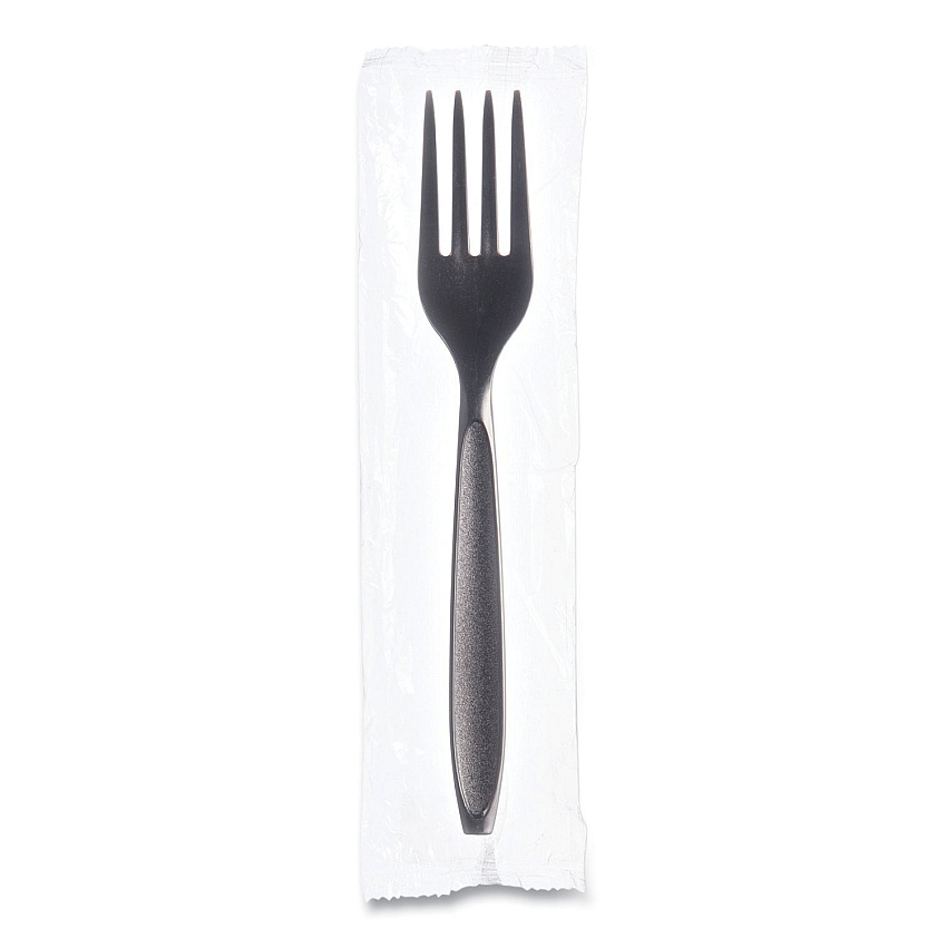 Dart Boxed Reliance Medium Weight Cutlery, Fork, Black, 1,000/Carton (RSK10004)