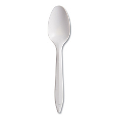 Dart Regal Mediumweight Cutlery, Full-Size, Teaspoon, White, 1000/Carton (S6SW)