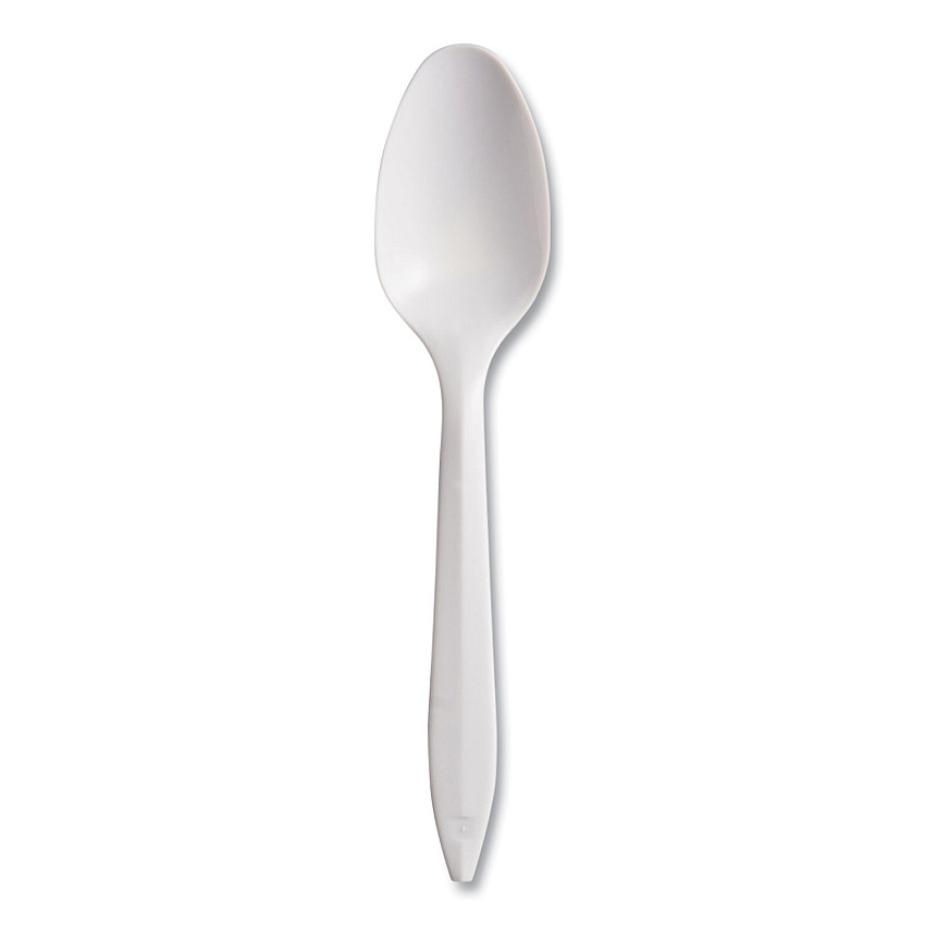 Dart Regal Mediumweight Cutlery, Full-Size, Teaspoon, White, 1000/Carton (S6SW)