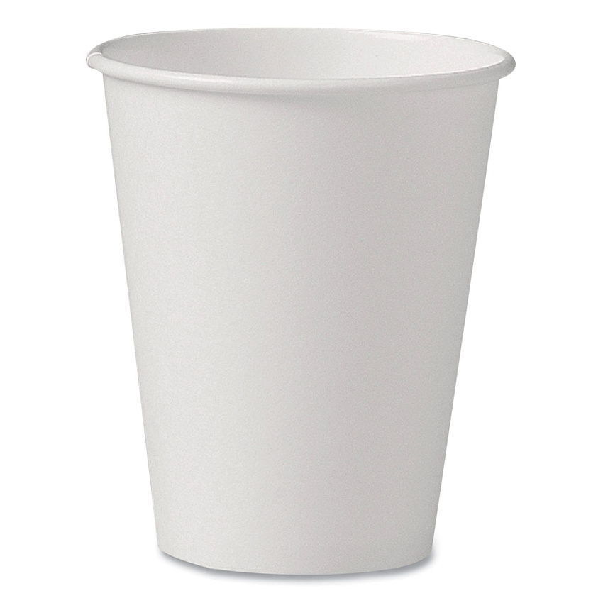 Dart Uncoated Paper Cups, Hot Drink, 8 oz, White, 1,000/Carton (U508NU)