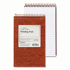 Ampad Gold Fibre Retro Wirebound Writing Pads, Medium/College Rule, Red Cover, 80 Antique Ivory 5 x 8 Sheets (20007)