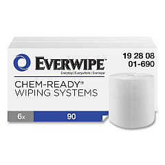 Everwipe Chem-Ready Dry Wipes, 12 x 12.5, 90/Box, 6 Boxes/Carton (192808)