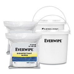 Everwipe Disinfectant Wipes, 6 x 8, 800/Dispenser Bucket, 2 Buckets/Carton (192806)