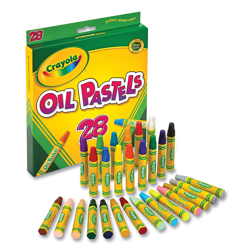 Crayola Oil Pastels, 28 Assorted Colors, 28/Pack (524628)
