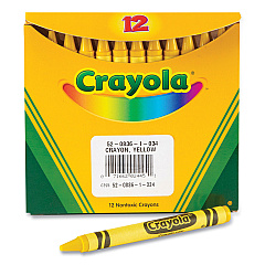 Crayola Bulk Crayons, Yellow, 12/Box (520836034)