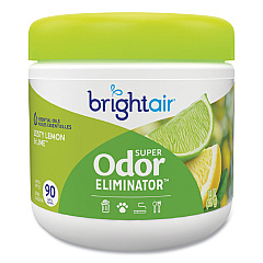 BRIGHT Air Super Odor Eliminator, Zesty Lemon and Lime, 14 oz Jar, 6/Carton (900248)