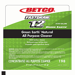 Betco Green Earth Natural All Purpose Cleaner, Clean Scent, 2 L Bottle, 4/Carton (1984700)