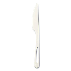 World Centric Cutlery Dispenser Refills, Knife, Plastic, White, 100/Bag, 10 Bags/Carton (KNPS6DP)