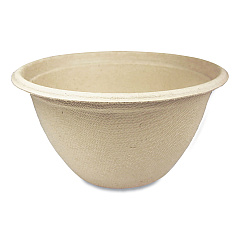 World Centric Fiber Bowls, 12 oz, 4.5" dia x 2.5" h, Natural, Paper, 500/Carton (BBSC12NLFP)