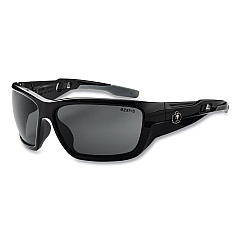 ergodyne Skullerz BALDR Safety Glasses, Black Nylon Impact Frame, Smoke Polycarbonate Lens (57030)