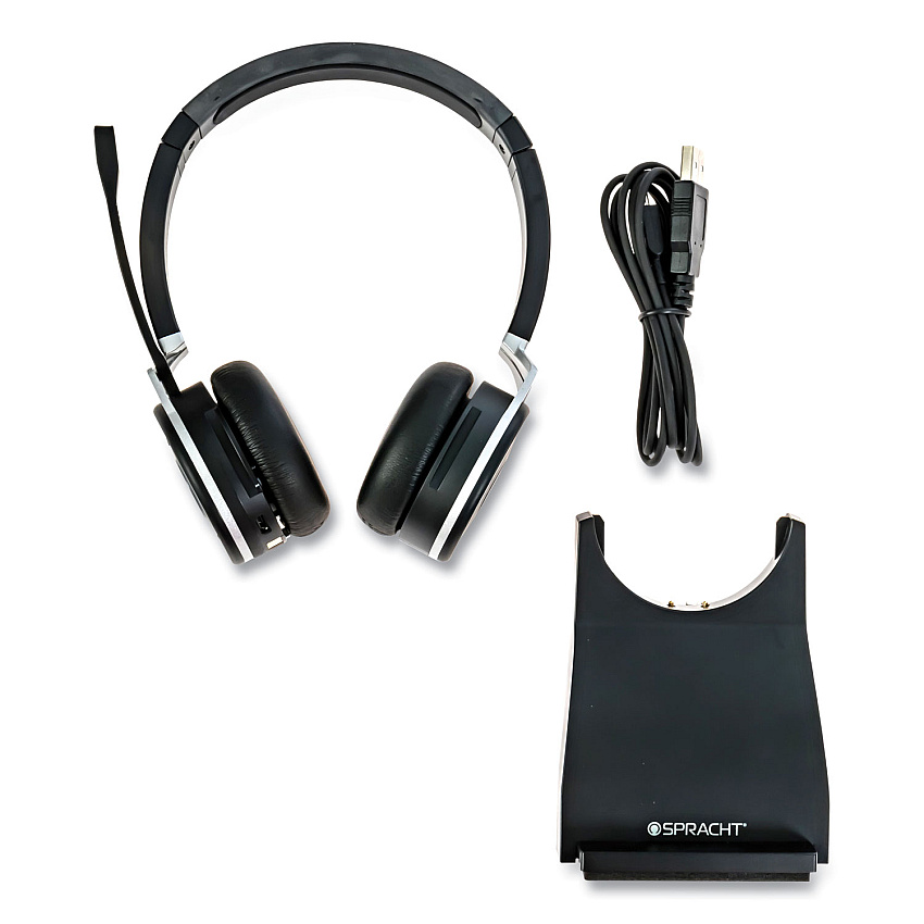 Spracht ZuM BT Prestige Headset, Binaural, Over-the-Head, Black (ZUMBTP400)