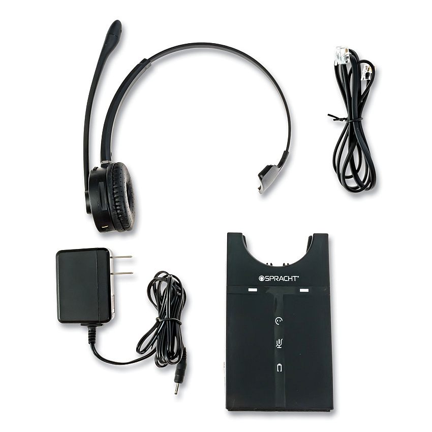 Spracht ZuM Maestro DECT Headset, Monaural, Over-the-Head, Black (HS2018)