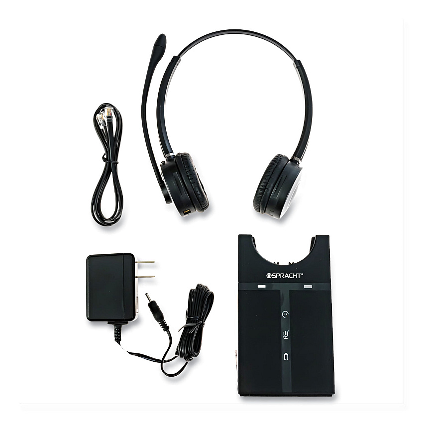 Spracht ZuM Maestro DECT Headset, Binaural, Over-the-Head, Black (HS2019)