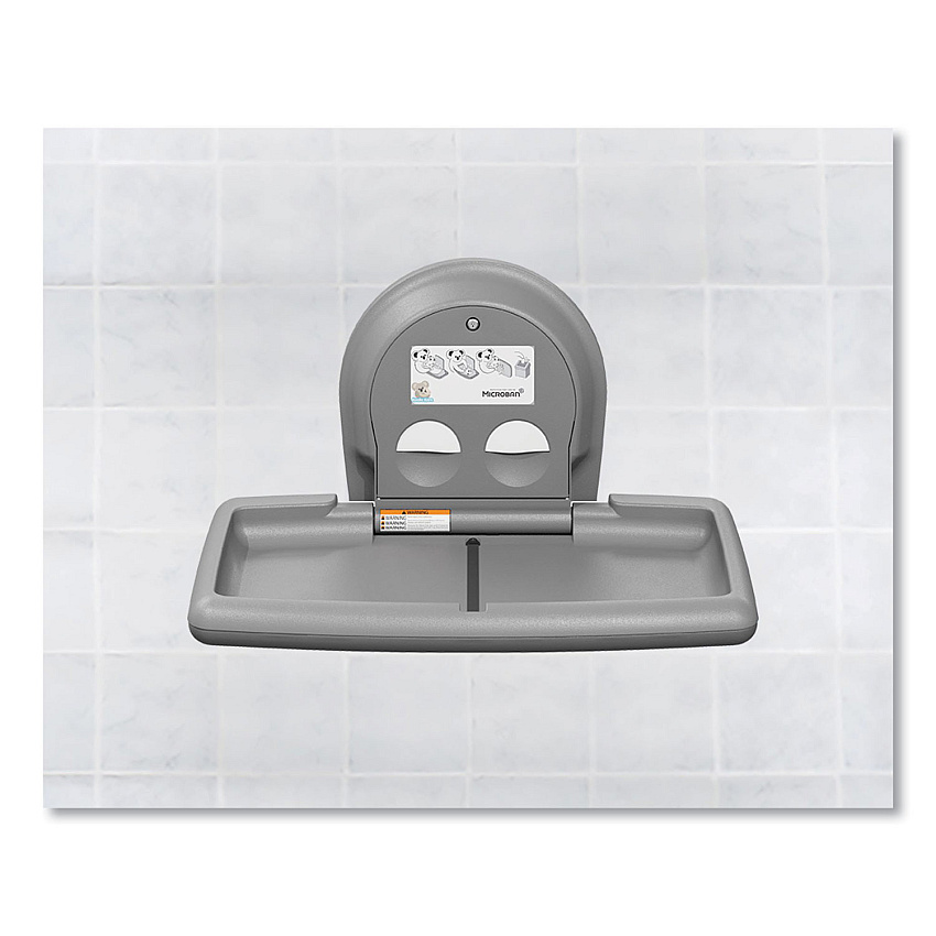 Koala Kare Baby Changing Station, Wall Horizontal Mount, 36.5 x 21.25, Gray (KB30001)