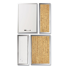 MasterVision Positive Flow Metallic Silver Message Board Set, Assorted Sizes and Colors, 4/Set (SOR035)