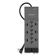 Belkin Professional Series SurgeMaster Surge Protector, 12 AC Outlets, 8 ft Cord, 3,780 J, Dark Gray (BE11223008)
