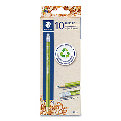 Staedtler Wopex Extruded Pencil, HB (#2), Black Lead, Green Barrel, 10/Pack (182C10A6)