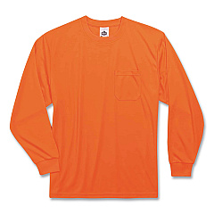 ergodyne GloWear 8091 Non-Certified Hi-Vis Long Sleeve Shirt, 4X-Large, Orange (21598)