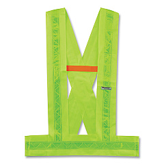 ergodyne GloWear 8140BA Class 1 Breakaway Sash, Polyester, Medium/Large, Lime (27014)