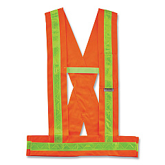 ergodyne GloWear 8140BA Class 1 Breakaway Sash, Polyester, 3X-Large Plus, Orange (27019)